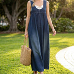 Erin Vintage Denim Maxi Dress - view 7