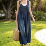 Erin Vintage Denim Maxi Dress - view 7