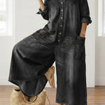 Lily Cotton Denim Jumpsuit - view 9