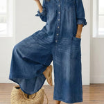 Lily Cotton Denim Jumpsuit - view 10
