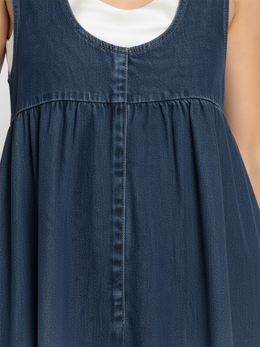 Erin Vintage Denim Maxi Dress - view 3