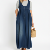 Erin Vintage Denim Maxi Dress