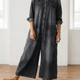 Lily Cotton Denim Jumpsuit - view 7