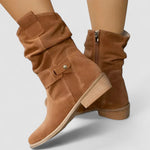 Elspeth, Western Boots with Ruched Shaft