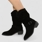 Elspeth, Western Boots with Ruched Shaft