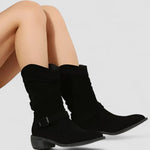Elspeth, Western Boots with Ruched Shaft