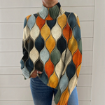 Alison, Retro Teardrop Roll-Neck Jumper