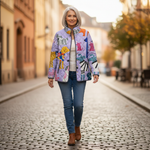 Ruby Casual Quilted Jacket with Dog Print - view 4