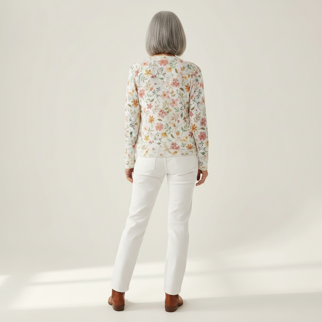 Ruth Fresh Little Flowers Print Buttoned Cardigan - view 3