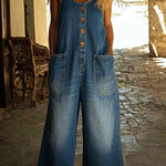 Zoe Vintage-Wash Denim Jumpsuit - view 2