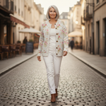 Serena Flowers & Leaves Print Buttoned Cardigan - view 4