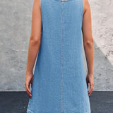 Daisy Casual Denim Pinafore Dress - view 6