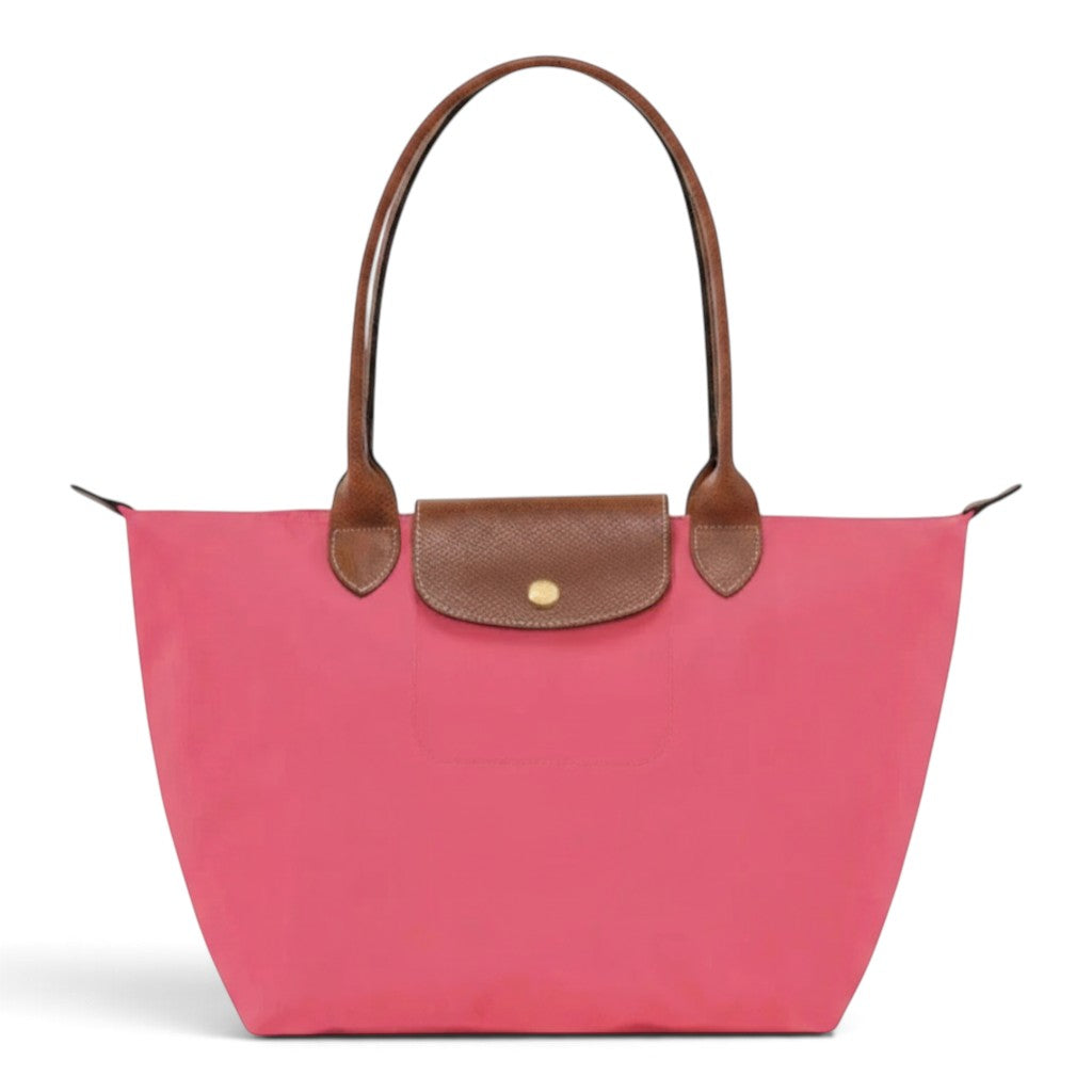 Susannah Large Foldable Tote Bag in Coral Pink
