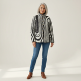 Sybil Casual Quilted Jacket with Abstract Geometric Design