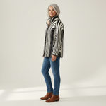 Sybil Casual Quilted Jacket with Abstract Geometric Design - view 2
