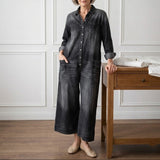 Lily Cotton Denim Jumpsuit - view 3