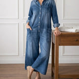 Lily Cotton Denim Jumpsuit - view 4