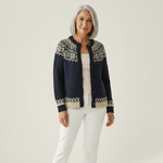 Violet Floral Autumn Cardigan