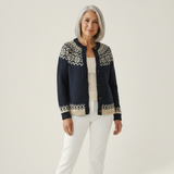 Violet Floral Autumn Cardigan