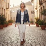Violet Floral Autumn Cardigan - view 4