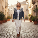 Violet Floral Autumn Cardigan - view 4