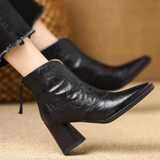 Claudia, Luxe Mid-Heel Ankle Boots