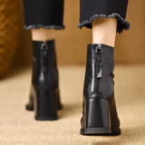 Claudia, Luxe Mid-Heel Ankle Boots