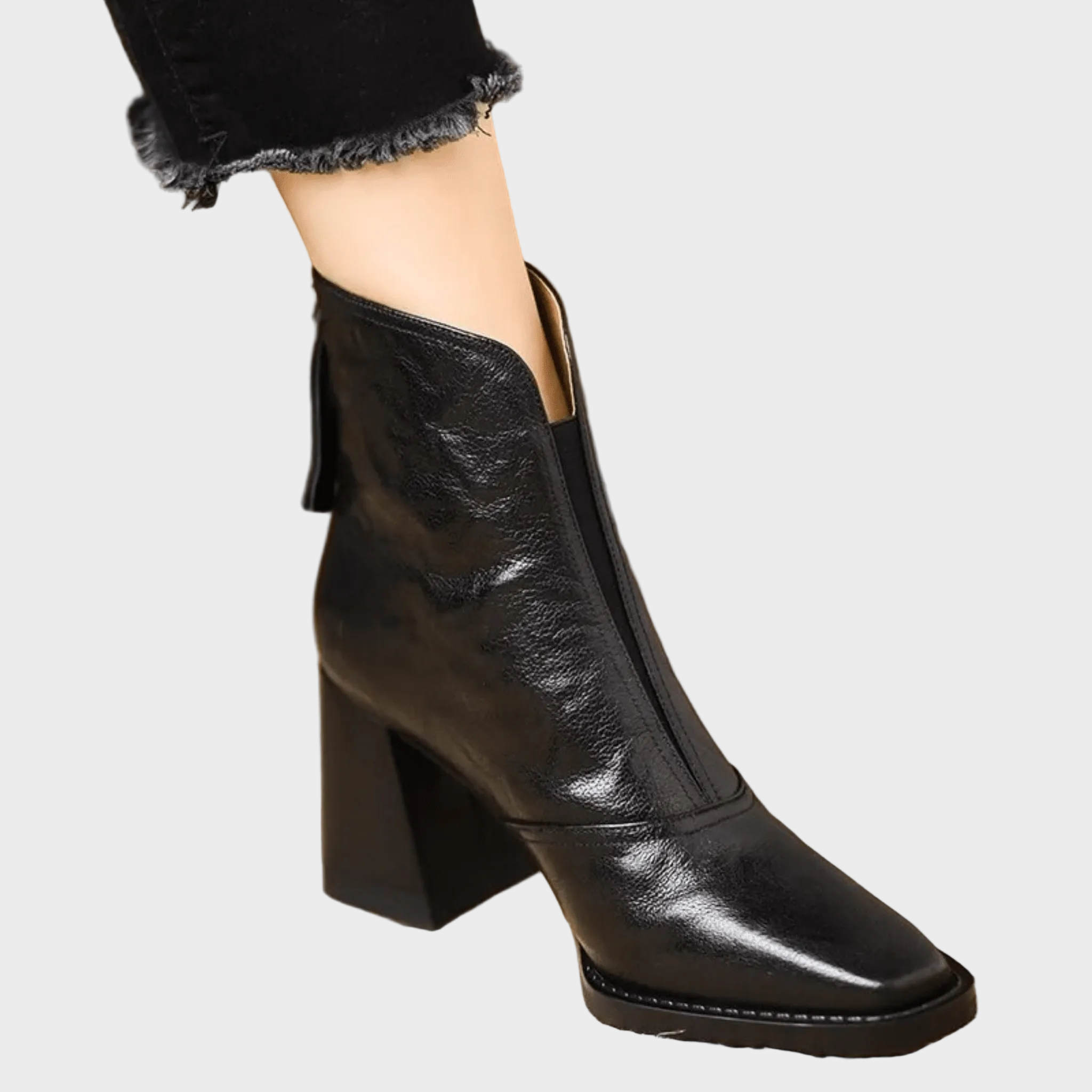 Claudia, Luxe Mid-Heel Ankle Boots