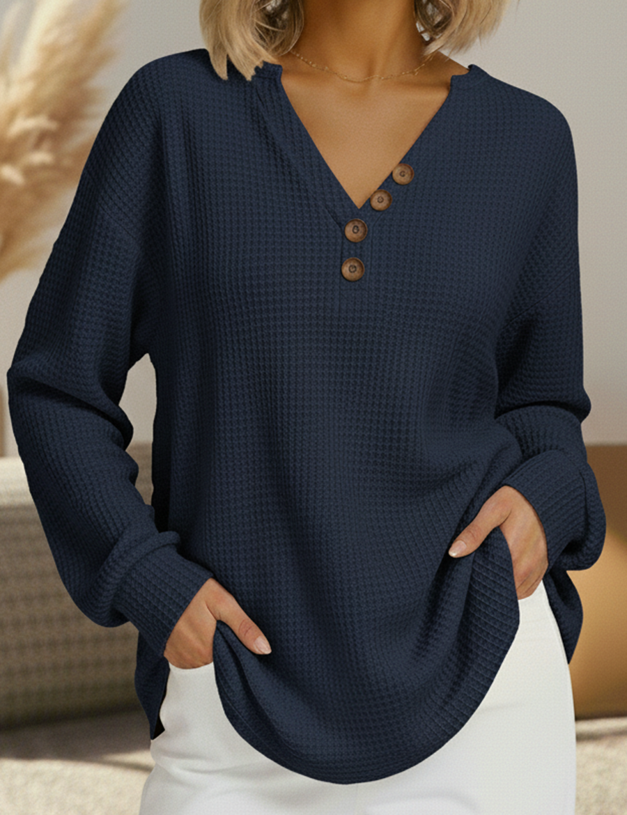 Wilma Simple Jumper with V-Neck - view 2