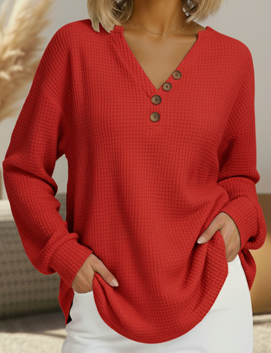 Wilma Simple Jumper with V-Neck - view 3