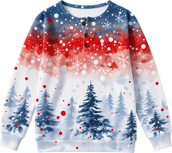 Astrid | Christmas Jumper in Light Blue with Christmas Tree
