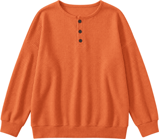 Greta | Simple Jumper in Waffle Knit