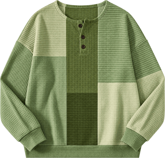 Katrin | Patchwork Jumper in Shades of Green