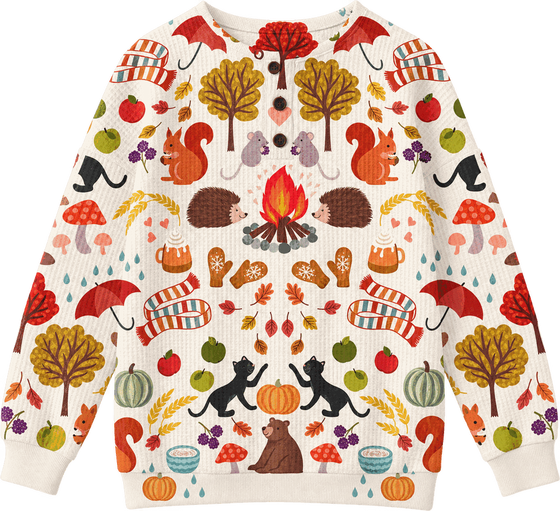 Mathilde | Jumper with Autumn Forest Motif