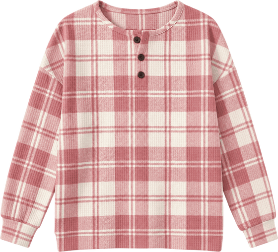 Svenja | Jumper with Check Pattern in Rose